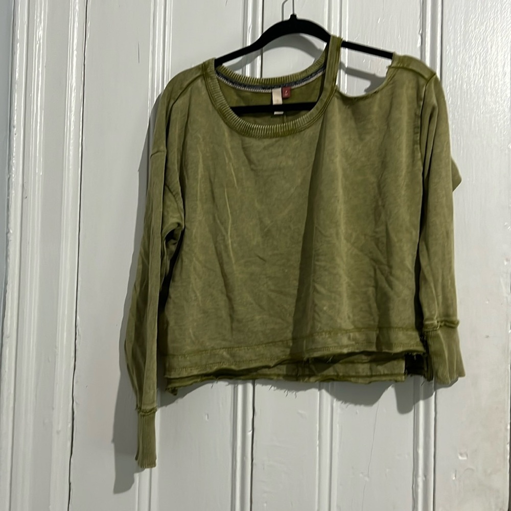 Pilcro Anthropologie Open-Shoulder Pullover Medium